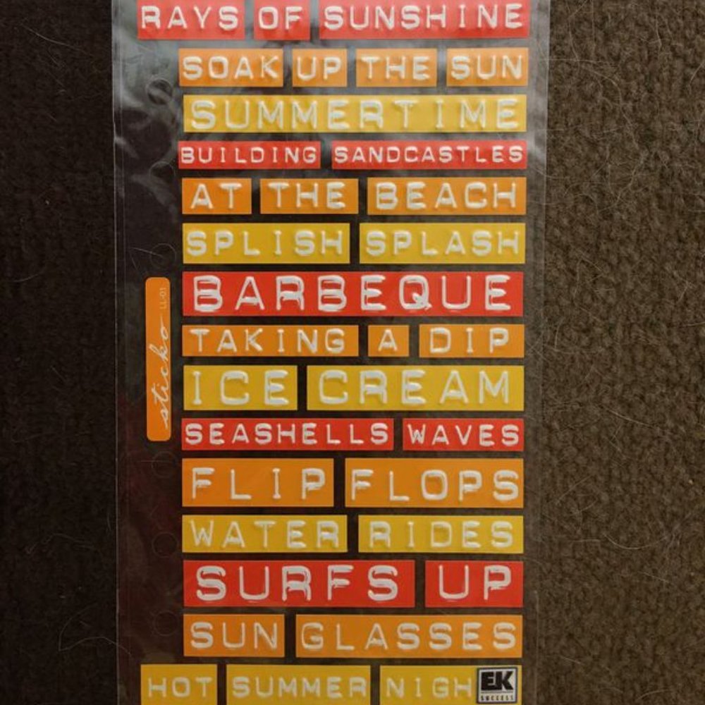 Sticko Embossed Summer Stickers